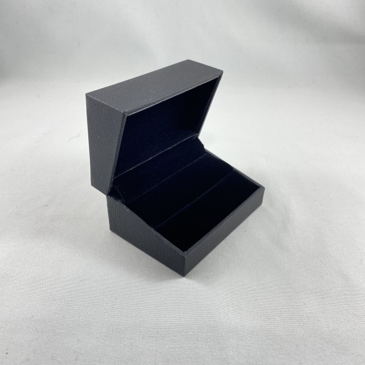 Black Stippled Double Ring Box
